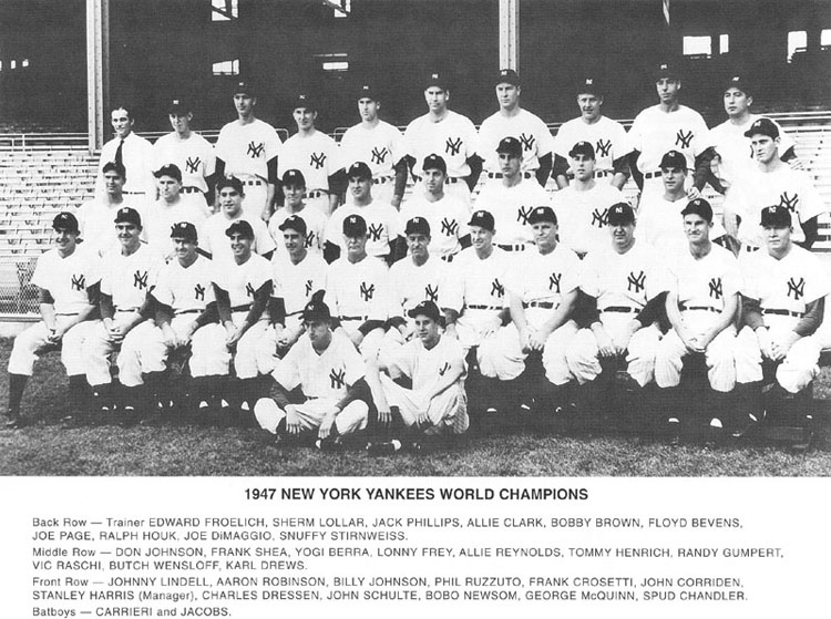 1947 World Champion New York Yankees